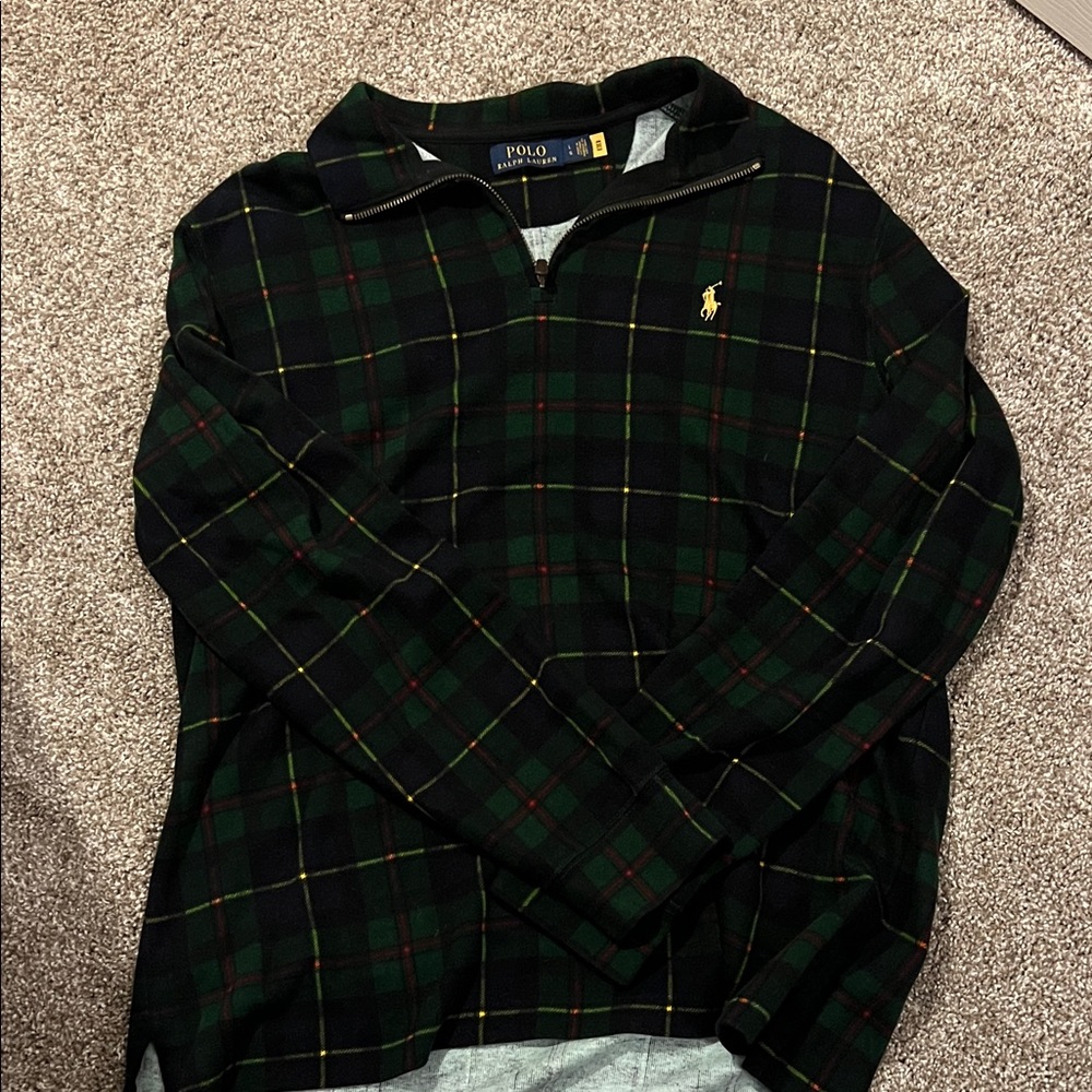 Polo by Ralph Lauren Green and Black Plaid Sweater